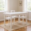 HomeRoots 60" White Solid Wood Dining Table - 2 of 4
