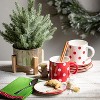 Artificial Evergreen Tree In Raised Pot Green 17"H - 3 of 4