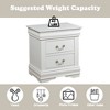 HDZNVF White Finish Nightstand - 2 of 4