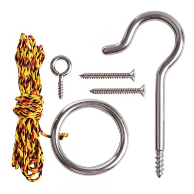 GSE Stainless Steel Hook and Ring Swing DIY Kit for Indoor and Outdoor with Family and Friends