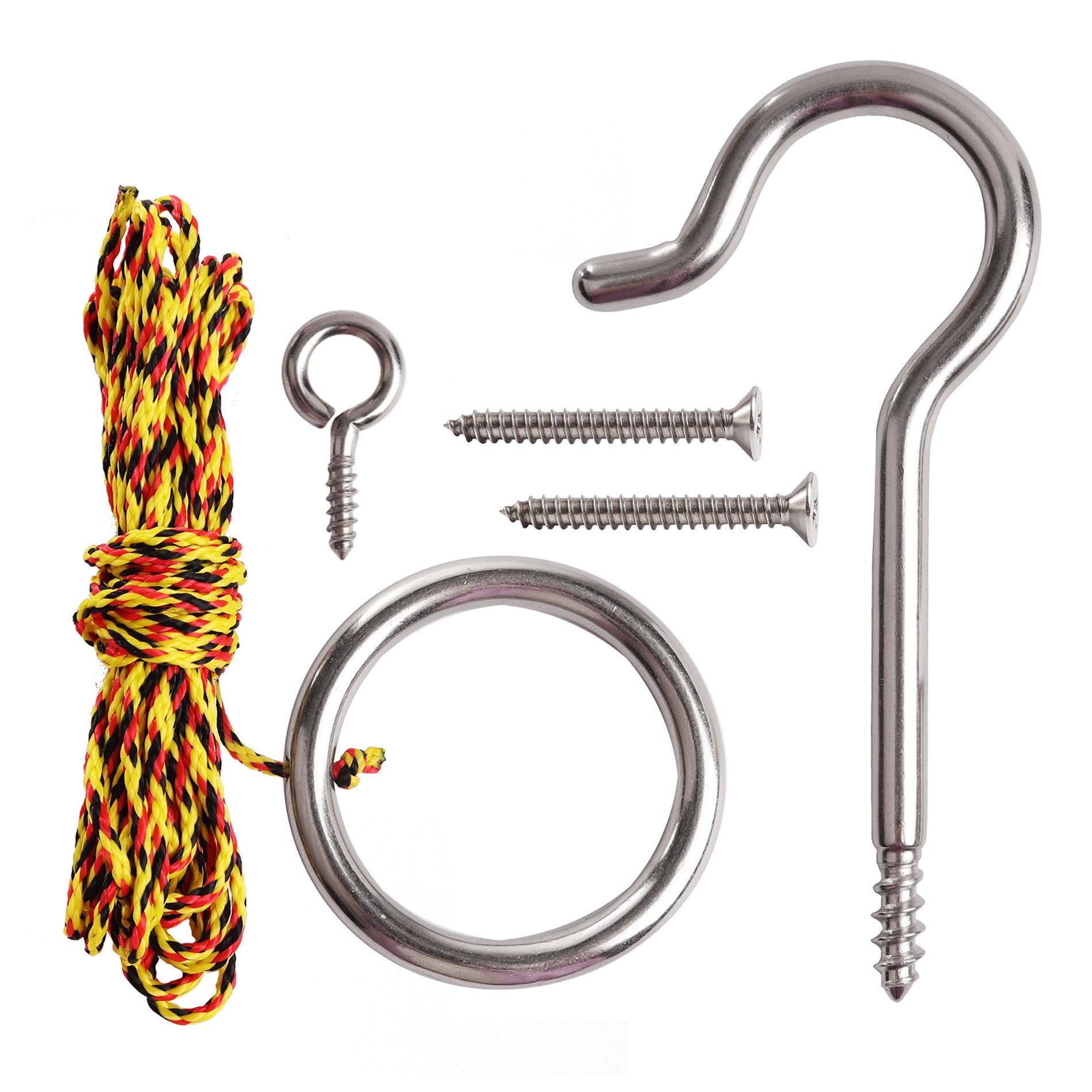 GSE Stainless Steel Hook and Ring Swing DIY Kit for Indoor and Outdoor with Family and Friends