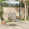 vidaXL Swing Bench Gray 24.8"x24.4"x15.7" Poly Rattan - 3 of 4