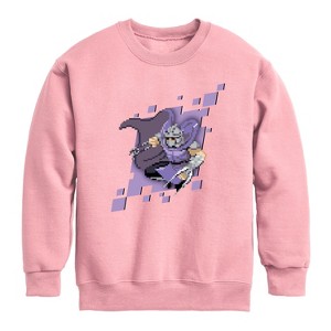 Boys' - Teenage Mutant Ninja Turtles - Shredder Pixels Graphic Long Sleeve Fleece Sweatshirt - 1 of 4
