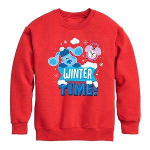 Boys' - Blue's Clues & You! - Winter Time Graphic Long Sleeve Fleece Sweatshirt - 1 of 4