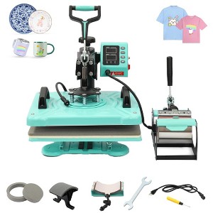Heat Press Machine, Sublimation Heat Press, 360° Swing Away Digital Heat Transfer Multifunction Heat Transfer Sublimation Combo - 1 of 4