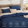 2/3 Pcs Waffle Comforter Set Soft Cotton Bedding Set Premium Cotton Cover with Polyester Fill for All Seasons - 4 of 4
