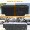 Kumasinova 100 Gal Rattan Patterned Outdoor Deck Box,Seats 2 People,Sturdy PP Resin Storage Box,All Weather Use,UV Protected&Waterproof - 4 of 4