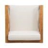 Christopher Knight Home Brava Outdoor Acacia Wood Club Chairs with Water Resistant Cushions (Set of 2) - 4 of 4