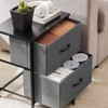 CAVINAS  2-Drawer Dresser with Metal Frame and Wood Top,Modern Chest of Drawers for Bedroom,Entryway,1 Piece - 2 of 4
