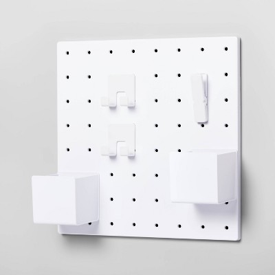 13 X 13 Pegboard Set White - Brightroom™: Organizer Accessories, Wall  Mount, Includes Hooks & Storage Containers : Target