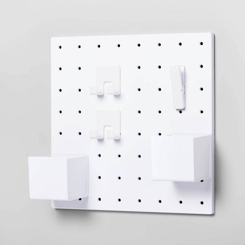 Pegboard Set White - Brightroom™, 1 of 8
