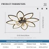 35.4" Flush Mount Ceiling Fan with Dimmable Light and 6-Speed Reversible Motor, Modern Ceiling Light for Bedroom or Living Room–The Pop Home - 4 of 4