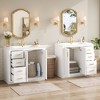 72" Bathroom Vanity with Ceramic Sink - Solid Wood Freestanding Vanity Set with Soft Closing Doors & Drawers, Amber Storage Cabinet - 4 of 4