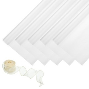 Unique Bargains Decorative Elegant Waterproof Matte Gift Wrap Paper with Ribbon 1 Set - 1 of 4