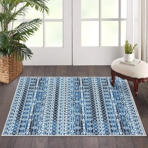 Garvee Boho Area Rug Ultra-Thin Print Rug,Foldable Durable Non-Slip Stain Resistant Rug - 1 of 4