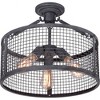 Quoizel Lighting Wilder 3 - Light Semi-Flush Mount in  Mottled Black - 4 of 4