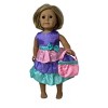 Doll Clothes Superstore Handmade Tri Color Ruffle Dress For Our Generation American Girl and My Life Dolls - 3 of 4