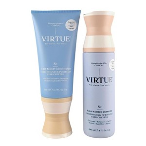 Virtue Scalp Remedy Shampoo (8 oz) & Virtue Scalp Remedy Conditioner (6.7 oz) DUO SET - Scalp Science Meets Hair Healing. Have It All - 1 of 4