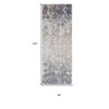 HomeRoots 10' Ivory Tan And Blue Abstract Distressed Runner Rug - 3 of 3