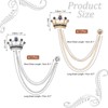 Unique Bargains Hanging Chain Rhinestone Crown Design Brooch Pins 2 Pcs - 2 of 4