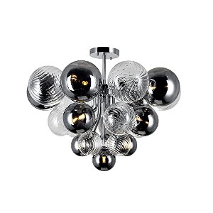 CWI Lighting Pallocino 10 Light Flush Mount With Chrome Finish - 1 of 4