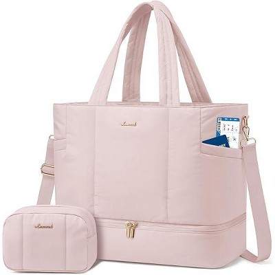 LOVEVOOK Travel Duffle Bag, Puffer Weekender Bags for Women with Shoe Compartment