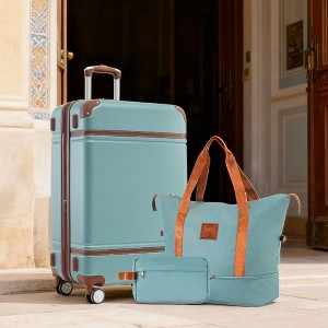 KWPZQEB Luggage Sets 3 Piece, Hardshell Luggage 24 Inch With Spinner Wheels, TSA Lock & Bags - 1 of 4