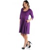 Plus Size Fit and Flare Dress - 24seven Comfort Apparel™ - 2 of 4