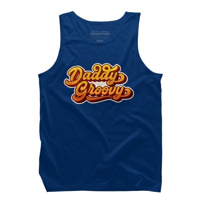 Men's Design By Humans Retro Vintage Daddys Groovy By AmberDawn888 Tank Top
