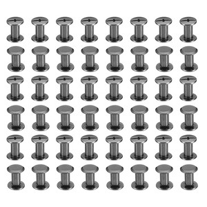 Unique Bargains Steel Leather Belt Scrapbook Binding Kits M5 Chicago Screws 100 Sets - 1 of 4
