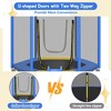 NAYSAYE Trampoline 7FT with Safety Net Slide and Ladder for Outdoor Fun for Kids Backyard, Blue, 84.00"*79.00"*71.30" - 2 of 4