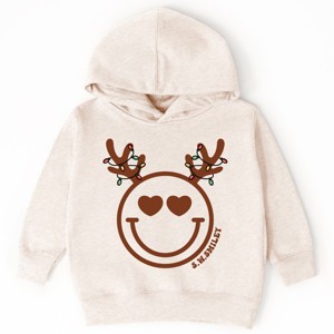 S.W.Smiley Reindeer Lights - Toddler Hoodie and Youth Hoodie - 1 of 2