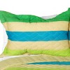 Slickblue Quilt Set Full/Queen with 2 Shams, Pre-Washed Reversible Design, Stripes Pattern, 5 Colors, 3 Piece - 2 of 4