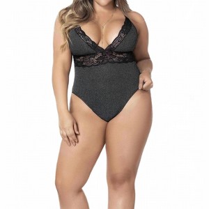 Women's Mylah Deep V-neck Bodysuit - plus size - Mapale - 1 of 2