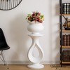 Uniquewise 39-Inch Modern Open-Frame Pedestal Planter Tall Indoor Plant Stand for Living Rooms & Entryways - 4 of 4