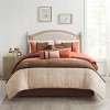 PAGED Comforter Sets 7 Piece Faux Suede Bedding Set with 1 Comforter, 2 Matching Shams, 3 Decorative Pillows and 1 Bed Skirt - 3 of 4