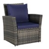 Bigget Steel 7pc Outdoor Furniture Seating Conversation Set with 9 Patio Seater - 4 of 4