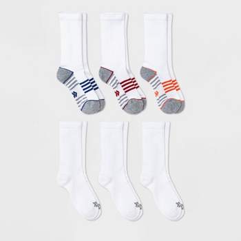 Kids' 6pk Crew Socks - All in Motion™ White