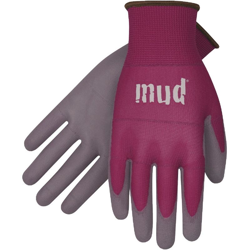 Mud Gloves Smart  Women's Large Polyester Raspberry Garden Glove 028R/L, 1 of 3