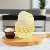 Unique Bargains Stripes Print Disposable Baking Cups Greaseproof Paper 1.97"x1.18" 100 Pcs - 2 of 4