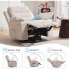 Power Lift Recliner Chair for Elderly with Massage and Heat, Swivel Rocker Recliner with Soft Padded Upholstery, Side Pocket & Cup Holders - 3 of 4
