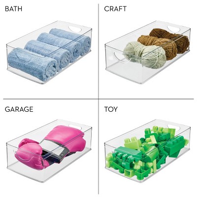 iDESIGN Plastic Kitchen Cabinet Storage Bins - Set of 4 - Clear - Made in USA — фото 7