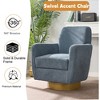 360° Swivel Armchair, Cotton Linen Fabric Ergonomic Design, Comfortable Living Room & Bedroom Chair, Modern Indoor Accent Chair - 4 of 4