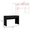Vynxaria Computer Desk Writing Desks Office Table with Two Drawers Modern Office Table for Home Workspace - 4 of 4