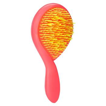 Michel Mercier The Girlie Detangle Brush - Painless Detangling Brush - Easy Grip Hair Brush Design - Thick and Curly Hair - Yellow-Pink - 1 pc