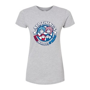Women's - Dr. Seuss - All Things Red White And Blue Fitted Graphic T-Shirt - 1 of 4