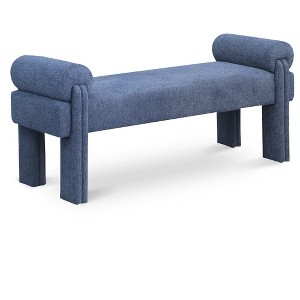 Meridian Furniture,Stefano Polyester Fabric Bench - 1 of 4