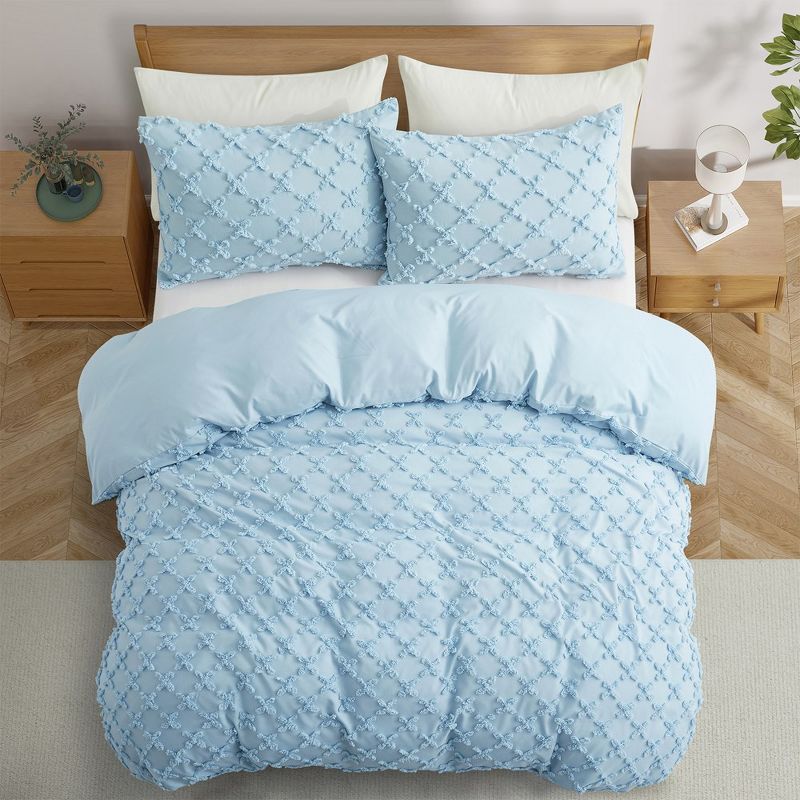 Peace Nest Clipped Tufeted Duvet Cover & Pillowcase Set, 1 of 8
