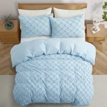 Peace Nest Clipped Tufeted Duvet Cover & Pillowcase Set