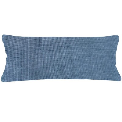 So Soft Linen Stonewashed Blue Pillow 14x40 Down Alternative
